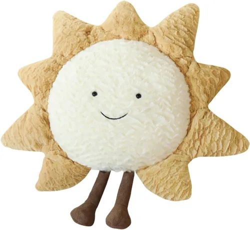 Miniatura 9 de Cómoda almohada de sol, estrellas, luna, cojín para sofá, precioso cojín (15.7 pulgadas, luna)