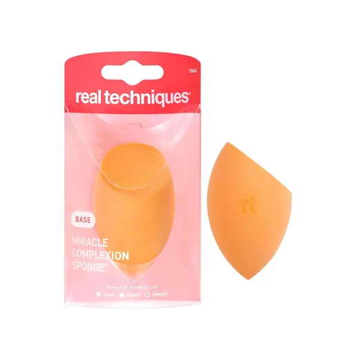 Miniatura 14 de Real Techniques Miracle Complexion Beauty Sponge Esponja Mezcladora de Maquillaje, Juego de 4 Naranja