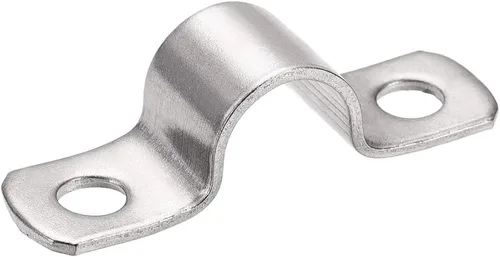 uxcell Correa de tubo rígida de 0.630 in (0,6 pulgadas), 2 correas de tubo de agujeros 304 abrazadera de tubo de tensión de acero inoxidable 2 piezas
