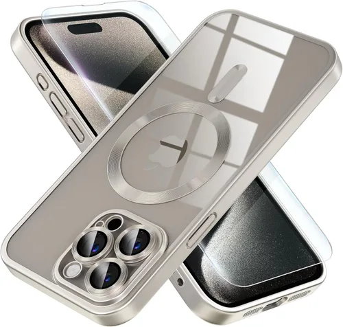 Miniatura 102 de Misea Funda magnética para iPhone 14 compatible con MagSafe [nunca amarillenta] [protección contra caídas de grado militar] protector completo