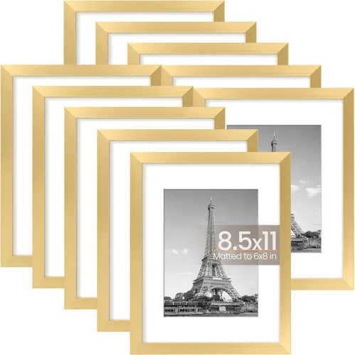 Miniatura 23 de upsimples - Juego de 10 portarretratos de 8 x 10 pulgadas, para fotos de 5 x 7 pulgadas con paspartú o 8 x 10 pulgadas sin él, collage de varios