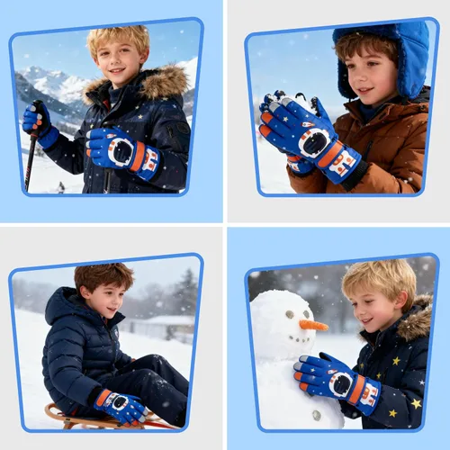 Miniatura 95 de Guantes de nieve para hombre y mujer, impermeables, para invierno, cálidos, para esquí, snowboard, guantes para mujer