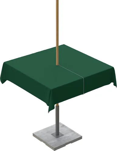 Miniatura 89 de QueenKer Mantel de exterior verde oliva con agujero para sombrilla y cremallera, mantel de color sólido para mesas cuadradas, colección de mesa