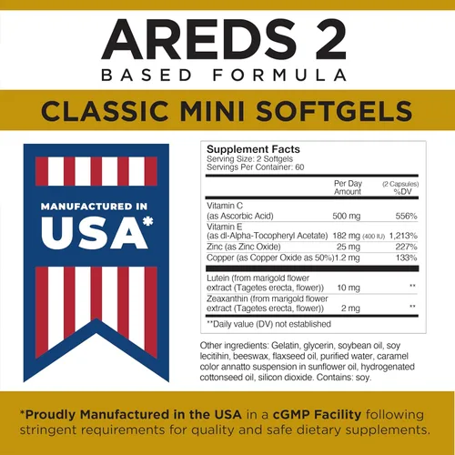 Miniatura 8 de VITEYES® AREDS 2 cápsulas blandas, 120 unidades - Vitamina para ojos de dosis diaria única