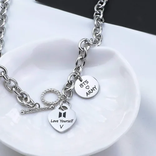 Miniatura 4 de G-Ahora Bangtan Boys Necklace for Girls Kpop Bangtan Boys Bangtan Necklace Bangtan Boys Army Jewelry Bangtan Boys to Love Yourself Army Necklace
