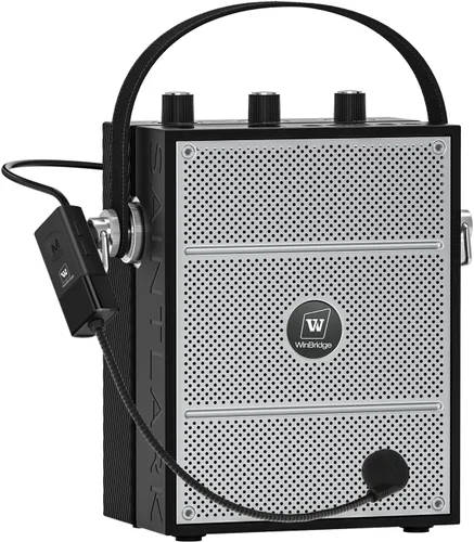 Amplificador de voz Bluetooth 5.3 con auriculares de micrófono inalámbrico, micrófono amplificador inalámbrico personal para profesores, megafonía