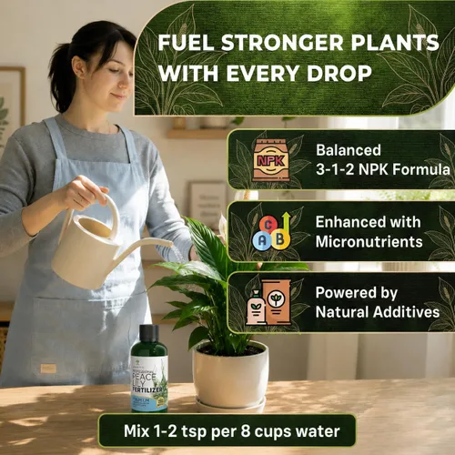 Miniatura 2 de Fertilizante líquido profesional para plantas de lirio de la paz 3-1-2 concentrado para plantas y flores Mezcla multiusos y suministros