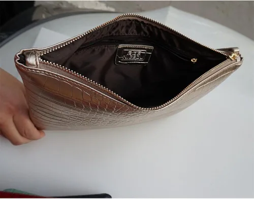 Miniatura 4 de NIGEDU - Bolso de piel sintética para mujer grano de cocodrilo