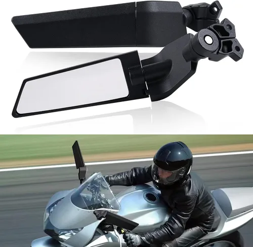 Espejos retrovisores para motocicleta, espejos laterales giratorios ajustables para Honda CBR250R CBR500R CBR650R CBR1000R Kawasaki ZX6R ZX10R Ninja