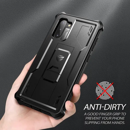 Miniatura 3 de Dexnor Funda para Samsung Galaxy Note 10, [Protector de pantalla y soporte integrados] Protección de grado militar pesado a prueba de golpes