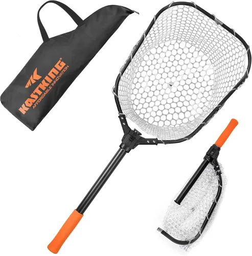 Miniatura 13 de KastKing Red de pesca Brutus, red de aterrizaje de peces plegable y extensible, red de pesca ligera y portátil con mango de espuma EVA suave