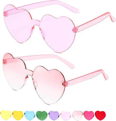 Gafas de sol para mujer y niña, accesorios de neón de los años 80, recuerdo de fiesta, en forma de corazón, traje para amantes