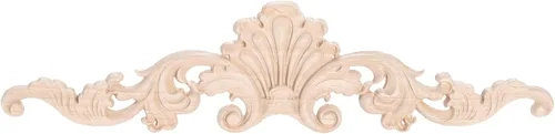 Miniatura 10 de MUXSAM Apliques tallados en madera, detalles de tallado transparente superpuestos, calcomanías artesanales para gabinetes, manteles de pared