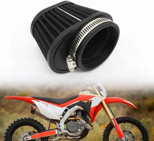 Filtro de admisión de aire frío de 2", para Filtro de aire para motocicleta 51mm / 2" Filtro de aire de hongo - Negro