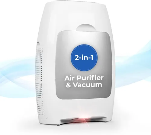 EyeVac Air - Purificador de aire HEPA 2 en 1 y recogedor automático de vacío sin contacto, ultra rápido y potente, cubre 600 pies cuadrados,