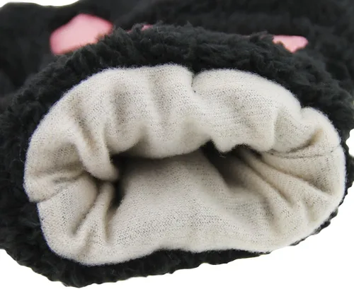 Miniatura 7 de Guantes de garra para disfraz de Halloween, medio dedo, lobo, oso, gato, guantes, guantes de piel sintética para mascarada, cosplay, utilería de mano