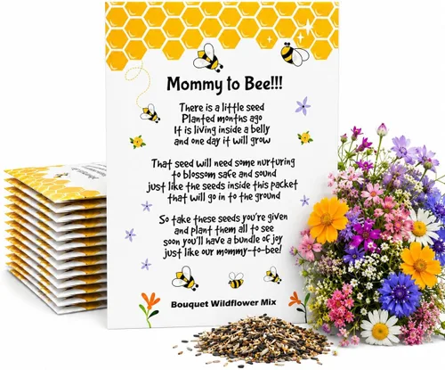 Miniatura 8 de CHOOBLY Recuerdos de baby shower de niño para invitados 20 paquetes de semillas de flores silvestres Prellenados Mezcla de semillas de ramo