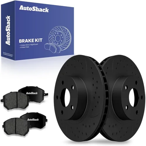 Miniatura 10 de AutoShack 10.91" (277 mm) Rotores de freno ventilados delanteros + pastillas de freno cerámicas de reemplazo para 2002-2010 Subaru Impreza 2003-2005