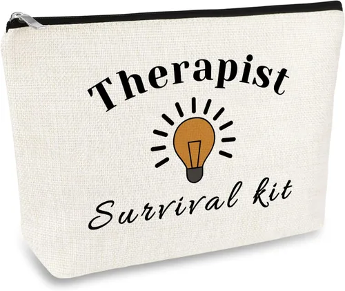 Regalos de terapeuta, bolsa de maquillaje, psicología, terapeuta, regalos de agradecimiento, bolsa de cosméticos de viaje, bolsa con cremallera,