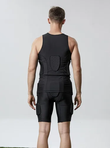 Miniatura 3 de Topeter Pantalones cortos acolchados de compresión para hombre, ropa interior protectora de baloncesto
