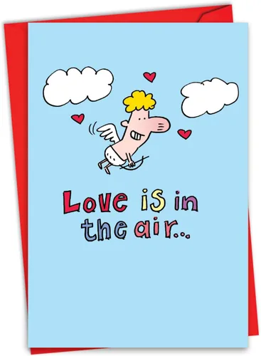 Miniatura 8 de NobleWorks Divertida tarjeta de felicitación del día de San Valentín con sobre de 5 x 7 pulgadas (1 tarjeta) oso de trampolín C10442VDG