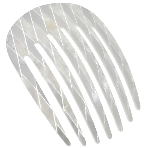 Miniatura 20 de Camila Paris CP3407 - Peine lateral francés pequeño redondeado, gris, hecho a mano, pinzas de pelo de sujeción fuerte para mujer, moño Chignon