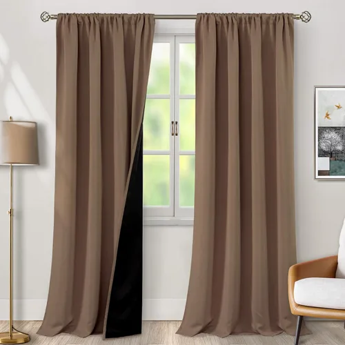 Miniatura 52 de BGment - Cortinas opacas para sala de estar de 63 pulgadas de largo, juego de 2 paneles, cortinas para oscurecer toda la habitación, cortinas
