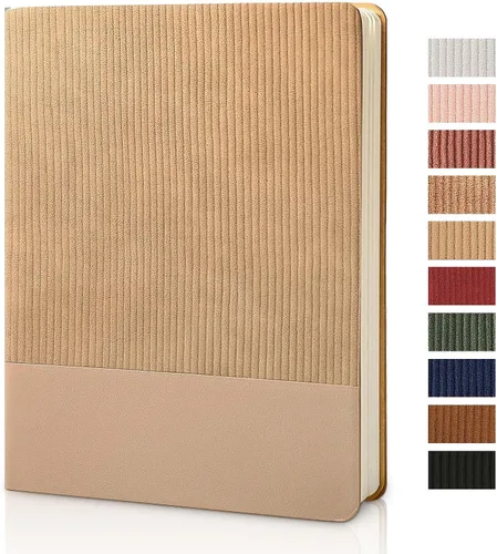 Cuaderno con Líneas para Trabajo, Cuaderno de Notas con Rayas Universitarias 5.79"x8.27" A5 Cuero PU para Escritura Diaria 216 Páginas para Mujeres