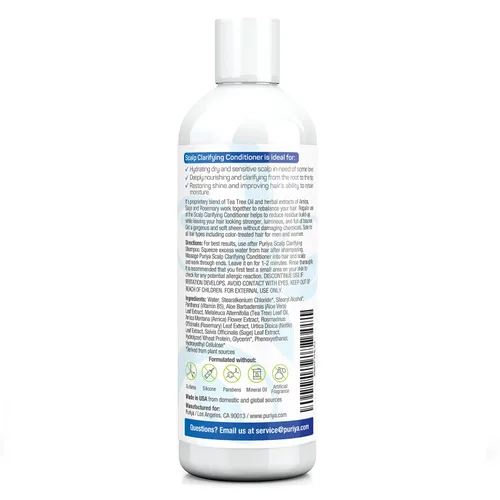 Miniatura 5 de Puriya Champú sin sulfato, acondicionador para el cabello con aceite de árbol de té y gel de baño para hombres y mujeres, juego de baño 3 en 1