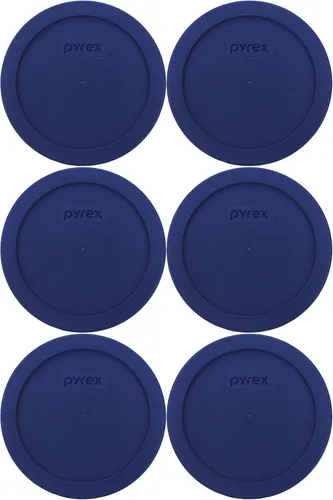 Pyrex - 6 tapas para tazas, Azul oscuro