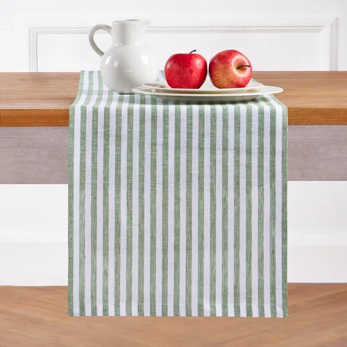 Miniatura 34 de Solino Home Camino de mesa de lino de 36 pulgadas – Amalfi Stripe 100% lino puro, camino de mesa azul marino y blanco, 14 x 36 pulgadas, ideal