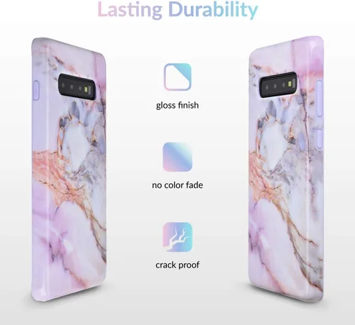 Miniatura 5 de Velvet Caviar Funda compatible con Samsung Galaxy S10 Plus, bonitas fundas protectoras para niñas y mujeres (mármol blanco)