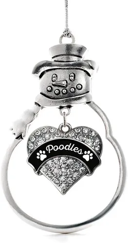 Miniatura 131 de Colgante de plata con diseño de Detroit con forma de corazón y muñeco de nieve con circonitas cúbicas
