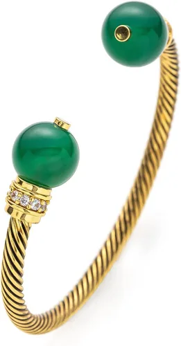 Miniatura 3 de C.Paravano Pulsera para mujer Pulsera chapada en oro Pulseras de cadena Pulseras de cuentas Pulsera de cuentas para mujer Pulsera de cristales