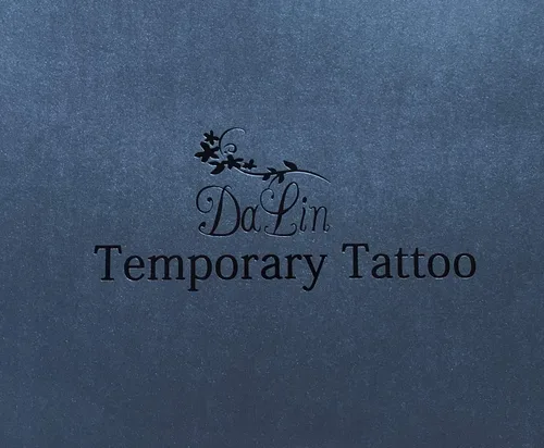 Miniatura 4 de DaLin 4 hojas de tatuajes temporales para hombres y mujeres colección de flores (negro rosa)