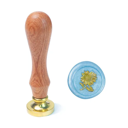 Miniatura 12 de Juego de sellos de cera de animales con 7 cabezas de latón extraíbles y 1 mango de madera, sello de cera retro para gatos, pájaros, mariposa, abeja