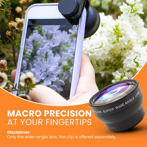 Miniatura 6 de iOgrapher Lente gran angular de 1.457 in para iPhone y teléfonos inteligentes, lente macro y lente ancha para teléfono, lente macro para iPhone