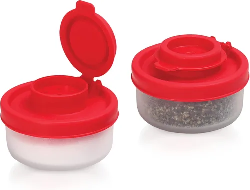 SIGNORAWARE - Juego de 2 saleros y pimenteros pequeños a prueba de humedad, para ir de campamento, picnic, al aire libre, cocina, loncheras, juego