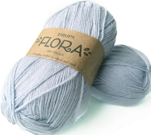 Miniatura 8 de DROPS Flora 23 UNI Misty Forest Dedo Alpaca y Lana Hilo para Tejer y Ganchillo 23 Bosque brumoso de Uni