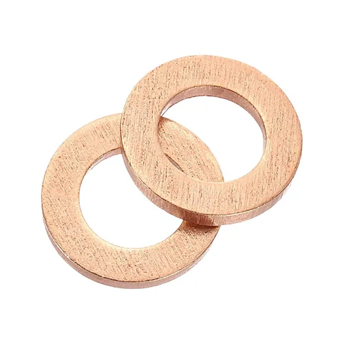 Miniatura 36 de uxcell Arandela Plana M6, 50 Piezas Arandelas de Anillo Plano de Cobre de 12mm de Diámetro Exterior Junta de Sellado de Metal para Tornillos, Pernos