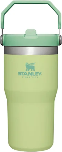 Miniatura 88 de Stanley IceFlow - Vaso con pajilla abatible con asa, de 20 onzas, tapa giratoria y popote abatible, botella de agua resistente a fugas, acero