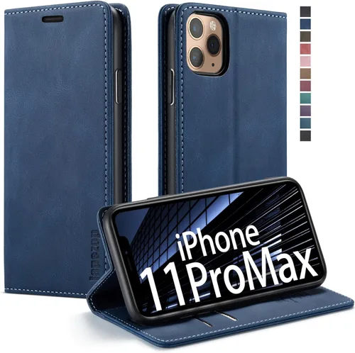 Miniatura 11 de japezop Funda compatible con iPhone 11, iPhone 11 con bloqueo RFID, soporte de tarjetero, funda de cuero con tapa para iPhone 11 de 6.1 pulgadas