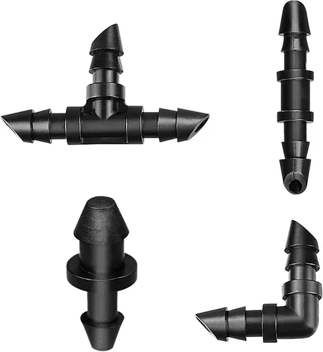 Miniatura 10 de Accesorios cruzados de riego por goteo de 1/4 pulgadas, 45 piezas de riego cruzado de púas de 4 vías para tubos de goteo de 1/4 pulgadas, línea