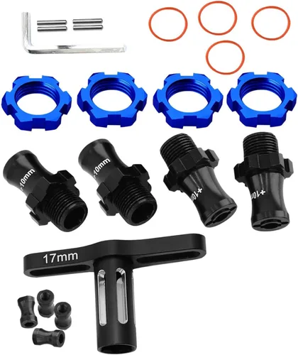 Parte de mejoras de llave hexagonal de rueda de 0.472 in y 0.669 in para 1/10 Slash Rustler Stampede Bandit 4wd 2wd, adaptadores de cubo hexagonal