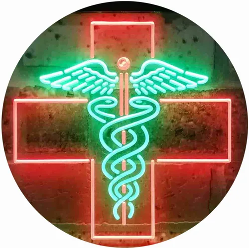 Miniatura 10 de ADVPRO Medical Cross Dispensary Snake Dual Color LED Neon Sign Azul y Rojo 12 x 8 pulgadas st6s32-i3901-br