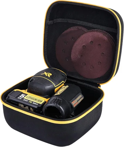 Miniatura 9 de khanka Estuche rígido de viaje compatible con lijadora orbital DEWALT 20V MAX (DCW210B), solo funda