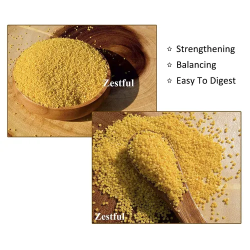 Miniatura 4 de Zestful Foods Mijo descascarado, grano de mijo, semillas de mijo, harina de mijo sin gluten, grano entero, orgánico, 2 libras