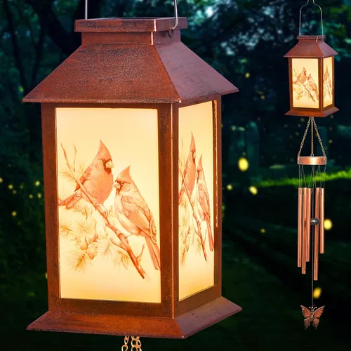 Miniatura 9 de JOBOSI Ramo de la madre, carillón de viento conmemorativo con tubo negro, regalos decorativos, adecuado para interiores y exteriores, perfecto