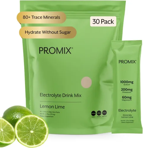 Miniatura 10 de ProMix Nutrition Paquetes de hidratación de electrolitos en polvo, sal rosa del Himalaya, magnesio, potasio, vitamina C, sandía salada, ligeramente
