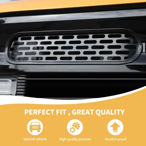 Miniatura 4 de RAZPOY Para insertos de parrilla de malla Bronco, 6 piezas de cubierta protectora de rejilla frontal con clip compatible con accesorios exteriores